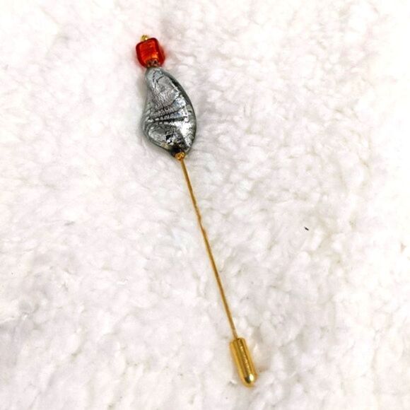 Vintage Artisan Made Italian Venetian Glass Stick Pin - Picture 3 of 10